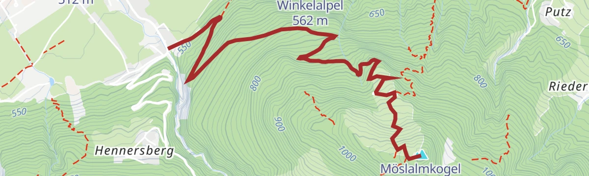 Route map: Bike & Hike Möslalmkogel